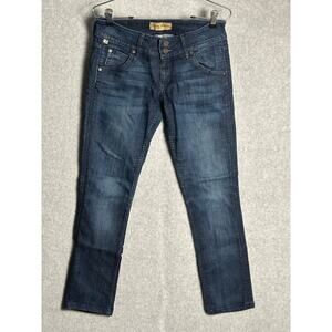 Emerson Edwards Sz 28 Flap Pocket Straight Leg Jean Skinny Fit Mid Rise Dark 90s